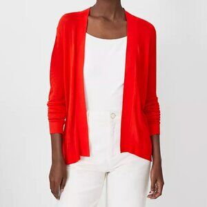 Ann Taylor Open Front Cardigan - Red - Size M